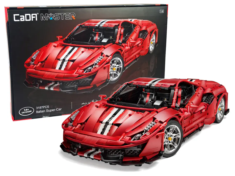 ⁨Building blocks red sports car CADA 3187 pieces⁩ at Wasserman.eu