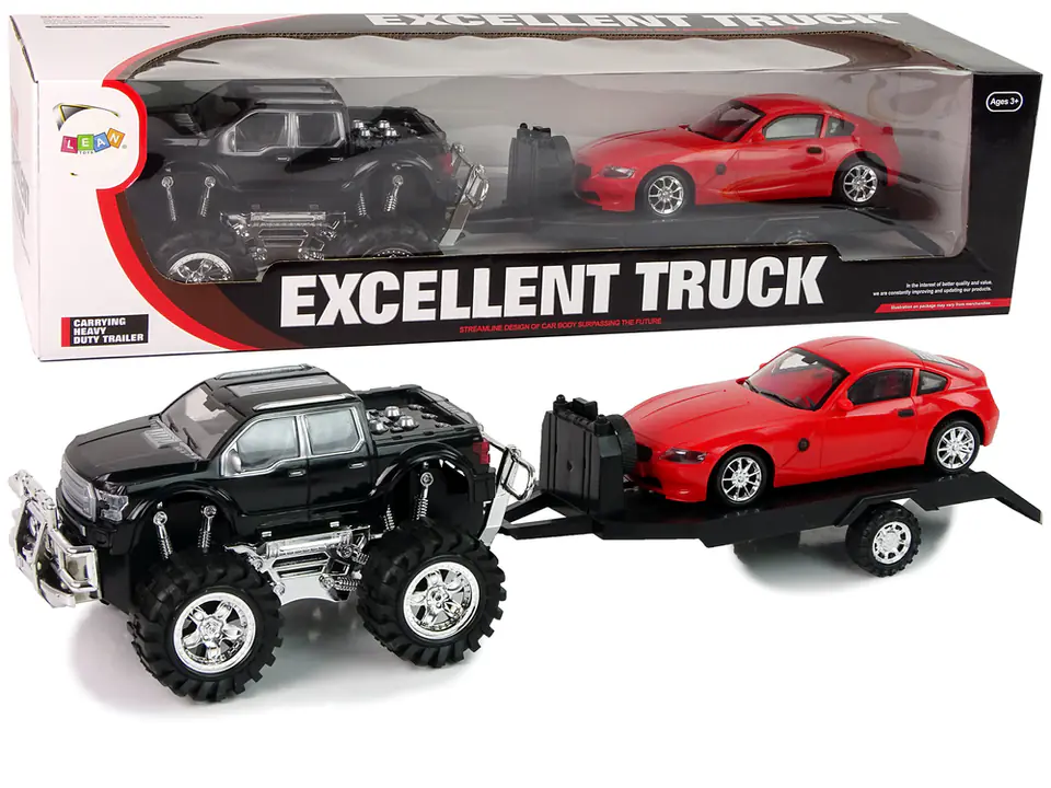 ⁨Vehicle Kit Black Monster Truck White Tow Truck 58 cm⁩ at Wasserman.eu