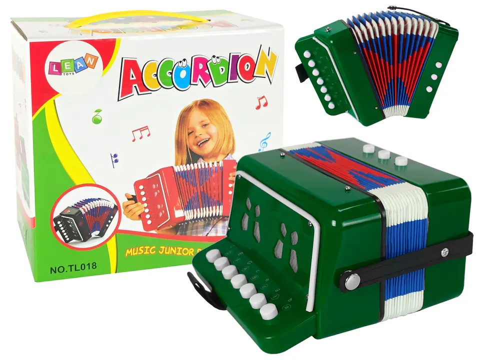 ⁨Accordion Instrument for a small musician Green⁩ at Wasserman.eu