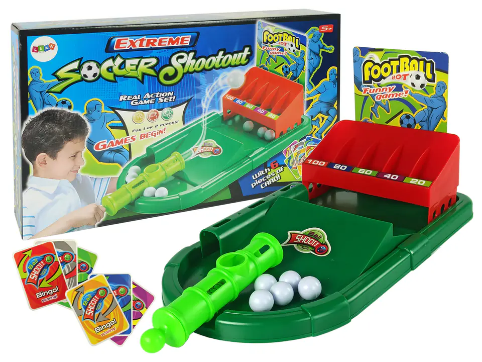 ⁨Arcade game, ball launcher, cards, football, points⁩ at Wasserman.eu