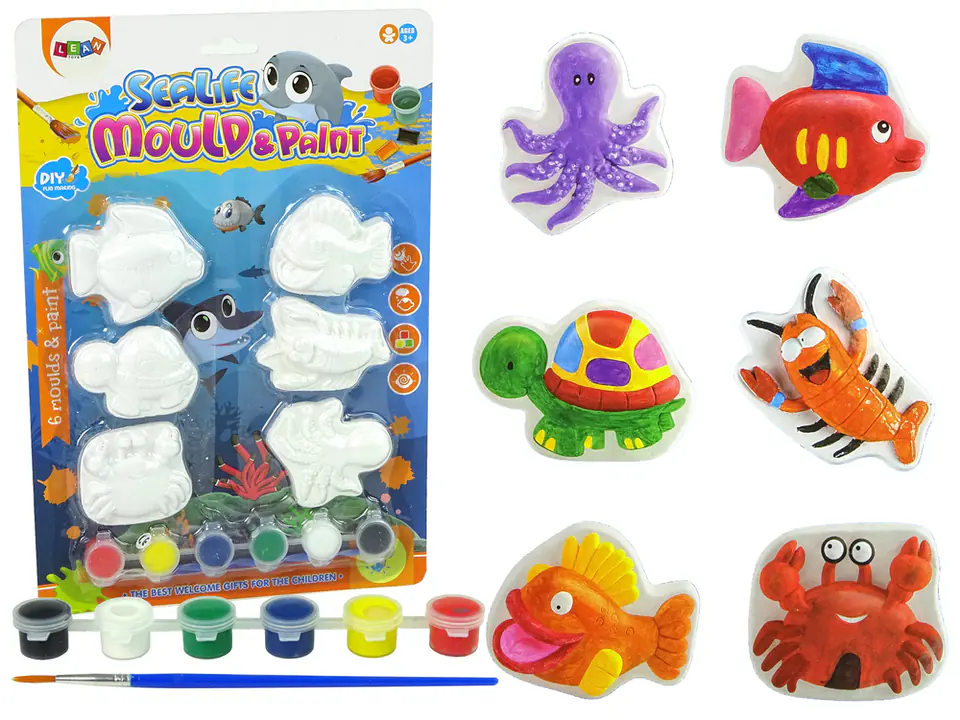 ⁨Set Plaster Casts For Painting Paints Marine Animals Crab Fish⁩ at Wasserman.eu