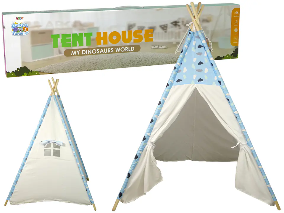 ⁨Cottage Tent for Children Tipi Indian Clouds Waterproof Garden⁩ at Wasserman.eu