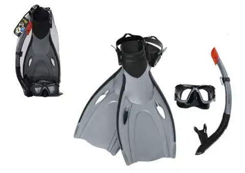 ⁨Diving set Mask, Snorkel, Fins Gray Bestway 25044⁩ at Wasserman.eu