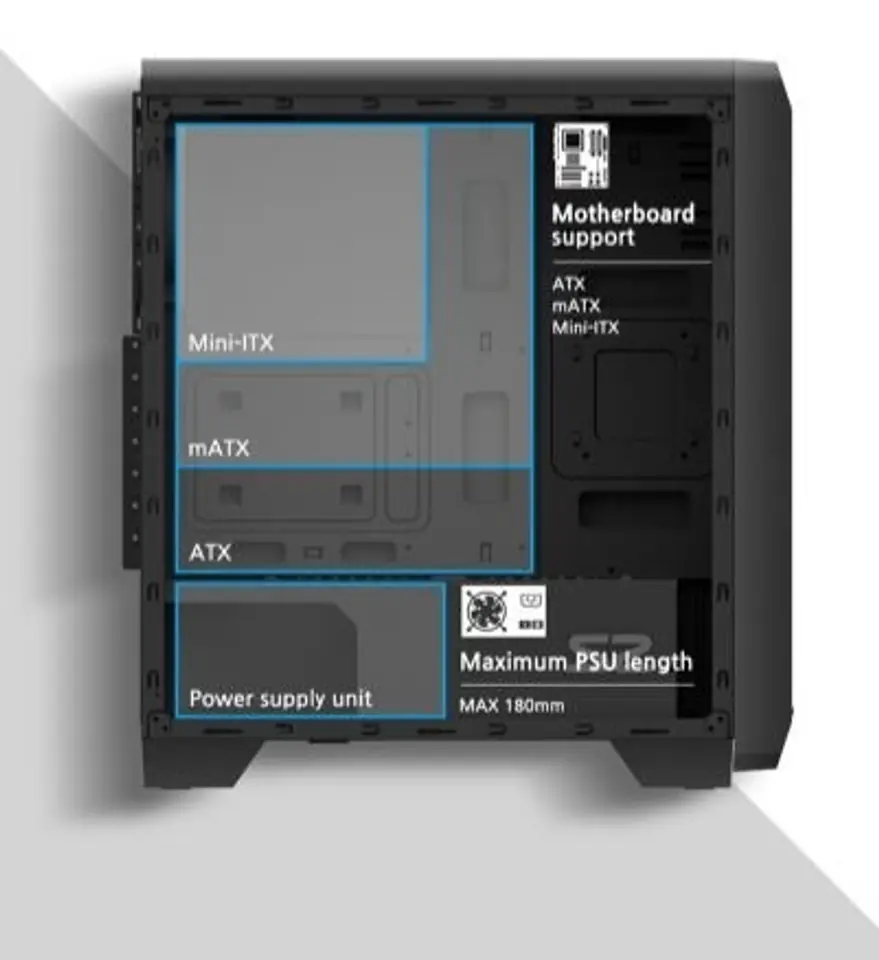 S2 ATX Mid Tower PC Case 120mm fan at Wasserman.eu