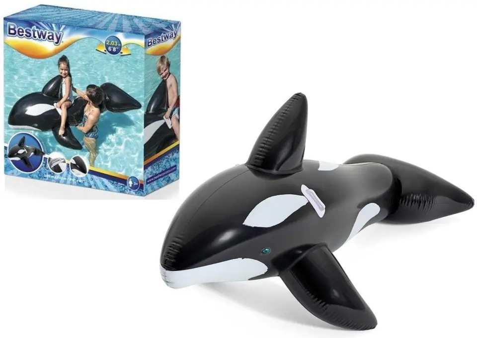 ⁨Inflatable Killer Whale 203 cm x 103 cm Bestway 41009⁩ at Wasserman.eu