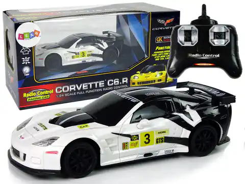 ⁨R/C 1/24 Corvette C6 Sport-Rennwagen. R Weiß 2,4 g Licht⁩ im Wasserman.eu