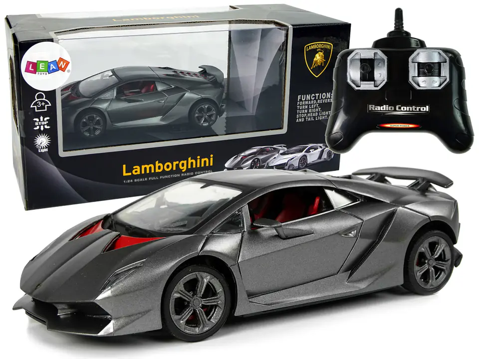 ⁨Auto Sportowe R/C 1:24  Lamborghini Srebrne 2.4 G Światła⁩ w sklepie Wasserman.eu