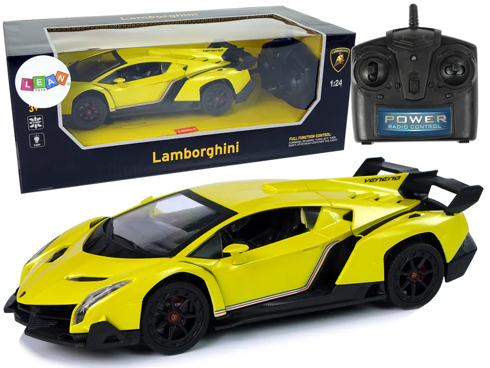 ⁨Auto Sport R/C 1:24 Lamborghini Veneno yellow 2.4 g light⁩ at Wasserman.eu