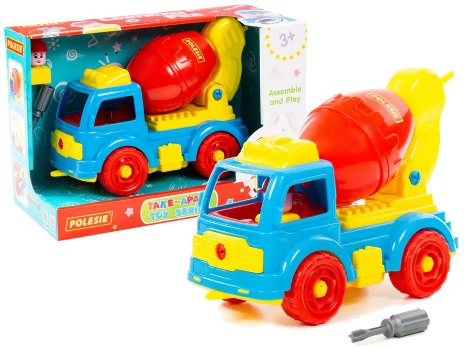 ⁨Betoniarka Transport Klocki Do Rozkręcania DIY 29 Elementów 84804⁩ w sklepie Wasserman.eu