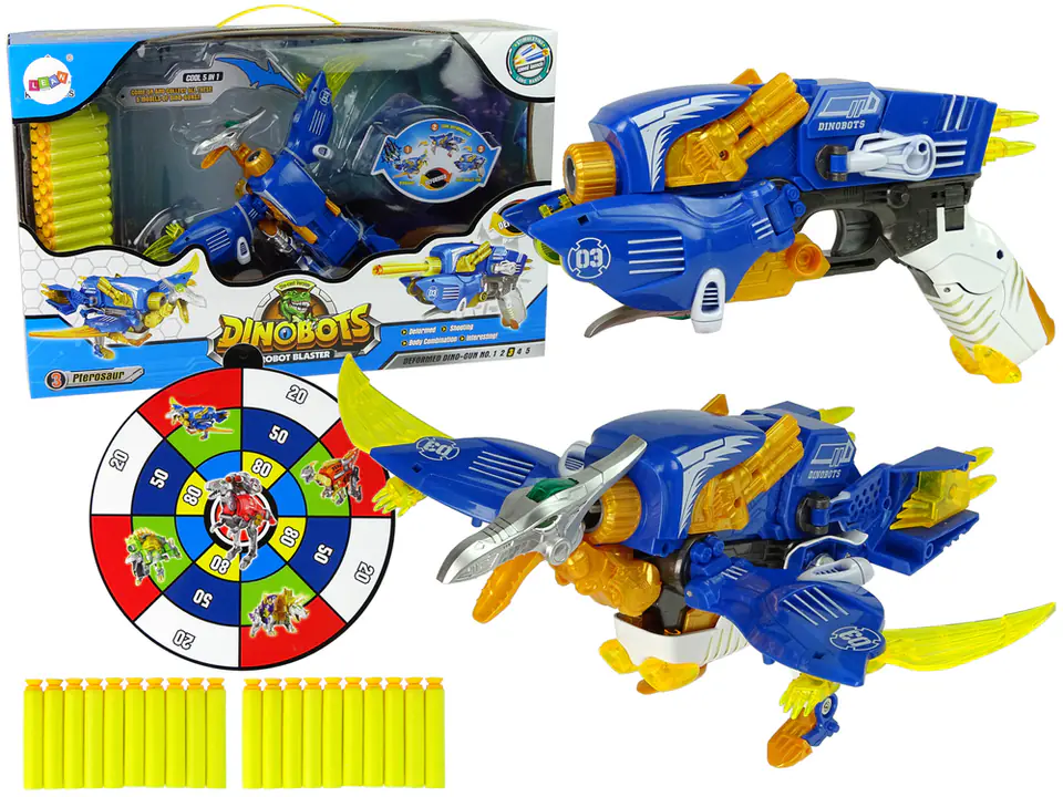 ⁨Dinobots 2in1 Dinosaur Arrow Gun Blue Pterosaur Shield⁩ at Wasserman.eu