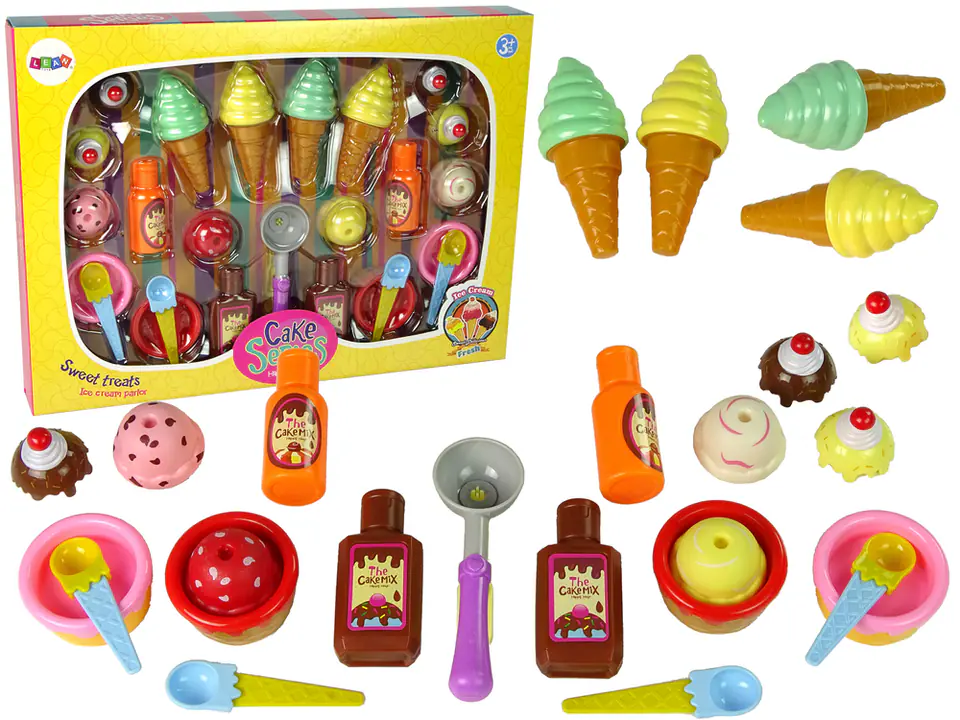 ⁨Sweet set, ice cream, muffins, sauces, teaspoons⁩ at Wasserman.eu