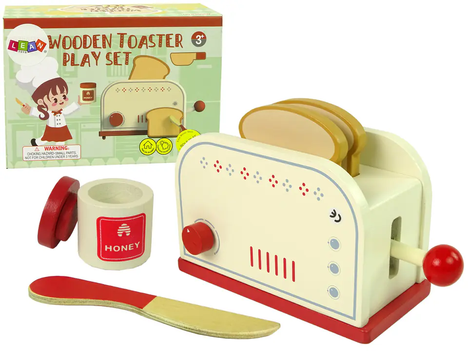 ⁨Wooden Toaster Accessories Breakfast Kitchen Children⁩ at Wasserman.eu