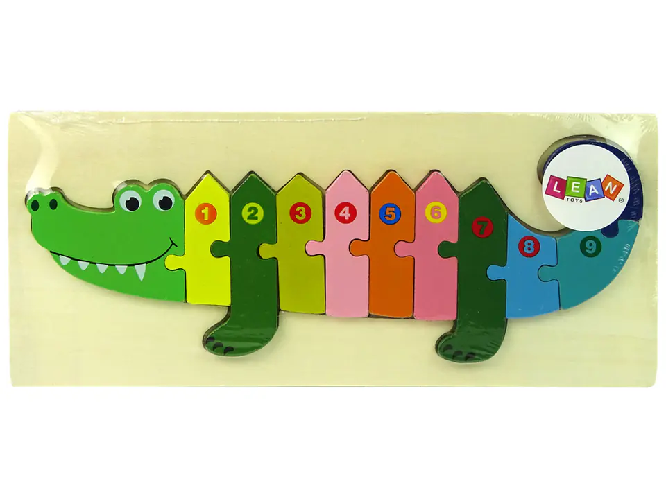 ⁨Wooden Puzzle Set Crocodile Number⁩ at Wasserman.eu