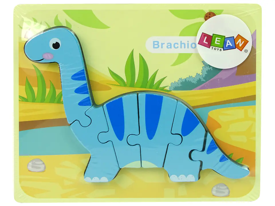 ⁨Wooden Puzzle Dinosaur Brachiosaur Blue⁩ at Wasserman.eu