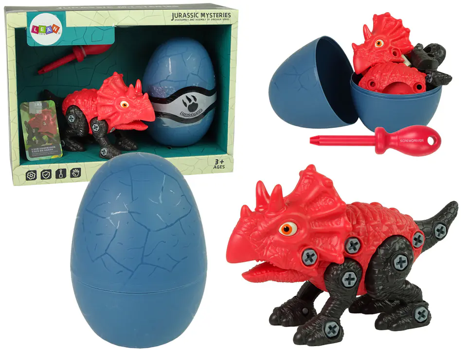 ⁨Zestaw Dinozaur Triceratops z Jajkiem DIY Śrubokręt⁩ w sklepie Wasserman.eu