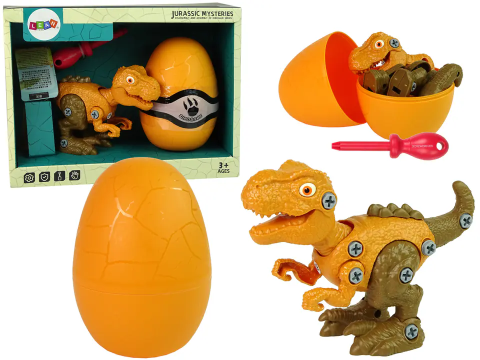 ⁨Set Dinosaur Tyrannosaurus Rex with Egg DIY Screwdriver Orange⁩ at Wasserman.eu