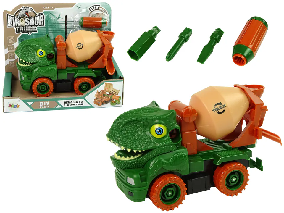⁨Truck Concrete Mixer Dinosaur For Spinning Green Accessories⁩ at Wasserman.eu