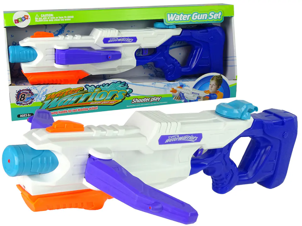 ⁨Water Gun 1000ml White - Blue Folding Arm 60 cm Range 8 m⁩ at Wasserman.eu