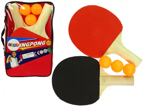 ⁨Wooden ping pong paddles 3 balls cover⁩ at Wasserman.eu