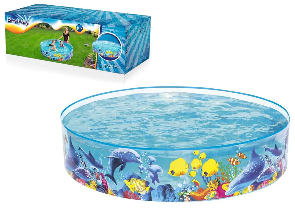 ⁨Bestway 55031 EXPANSION POOL TRANSPARENT UNDERWATER WORLD 2.44m x 0.46m⁩ at Wasserman.eu