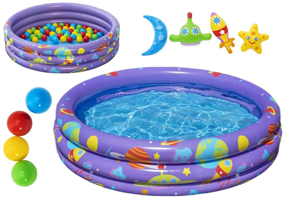 ⁨Inflatable pool with balls Intergalactic 1.02m x 25cm⁩ at Wasserman.eu