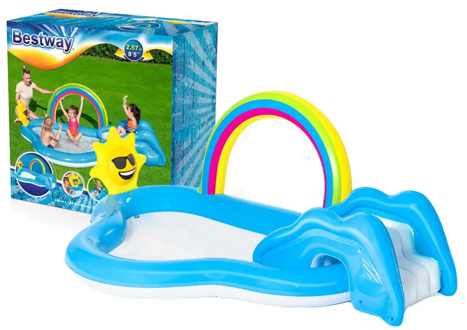 ⁨BESTWAY 53092 Playground inflatable rainbow blue⁩ at Wasserman.eu