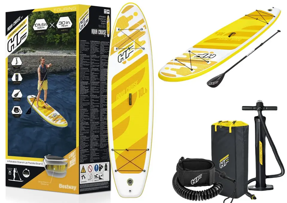 ⁨Deska Sup Hydro-Force Żółta 320 x 76 x 12 cm Bestway 65348⁩ w sklepie Wasserman.eu