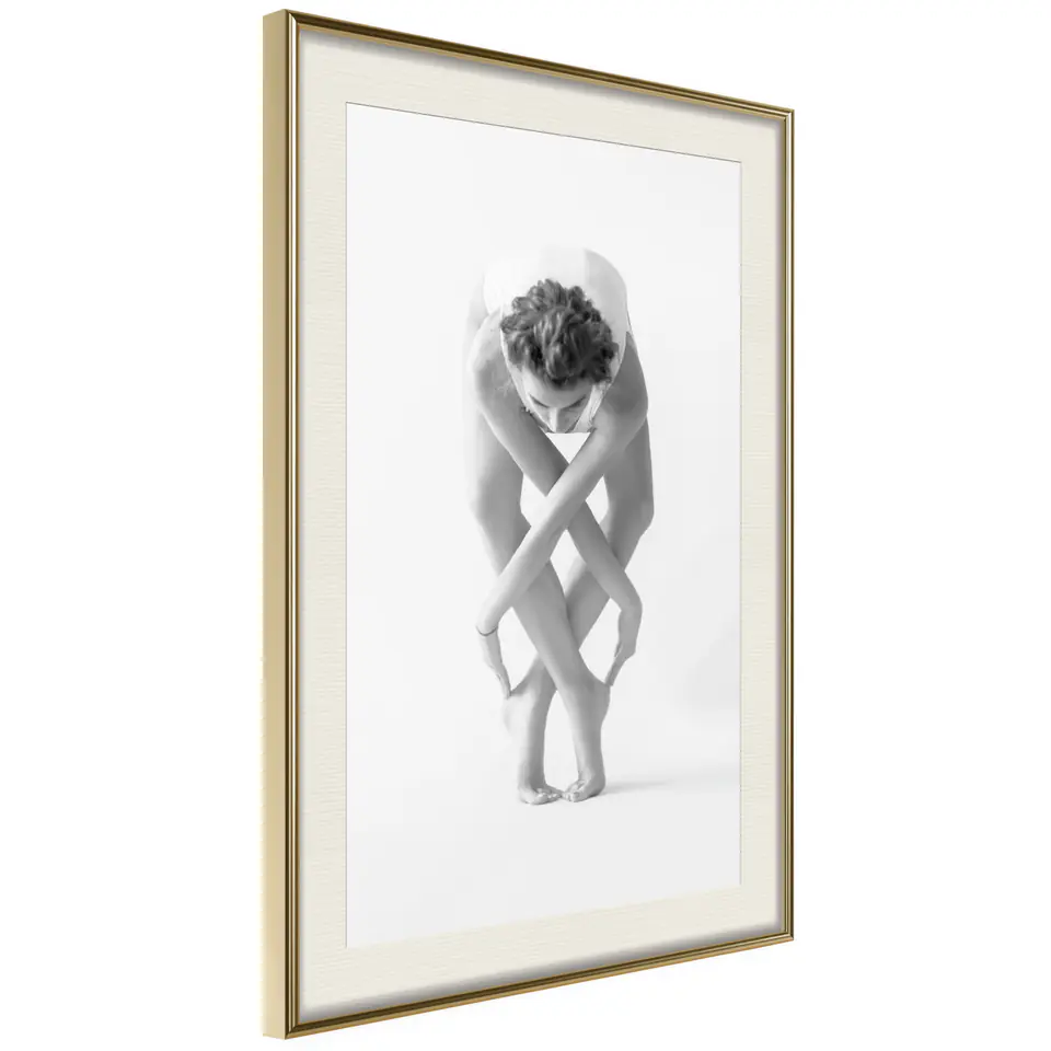 ⁨Poster - Entwined body (size 40x60, finish Gold frame with passe-partout)⁩ at Wasserman.eu