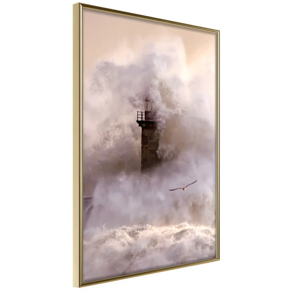⁨Plakat - Sztorm [Poster] (rozmiar 30x45, wykończenie Rama złota)⁩ w sklepie Wasserman.eu