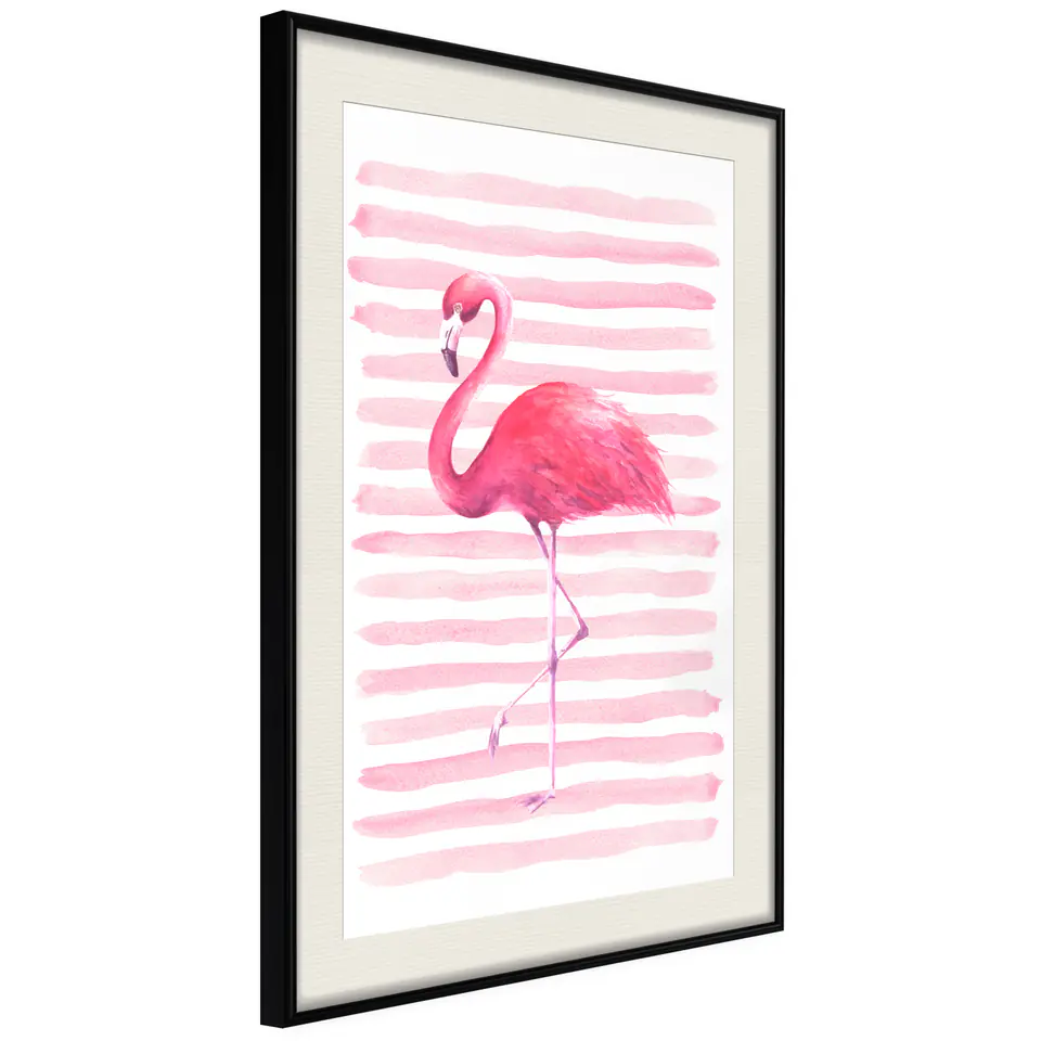 ⁨Poster - Pink vertigo (size 20x30, finish Black frame with passe-partout)⁩ at Wasserman.eu