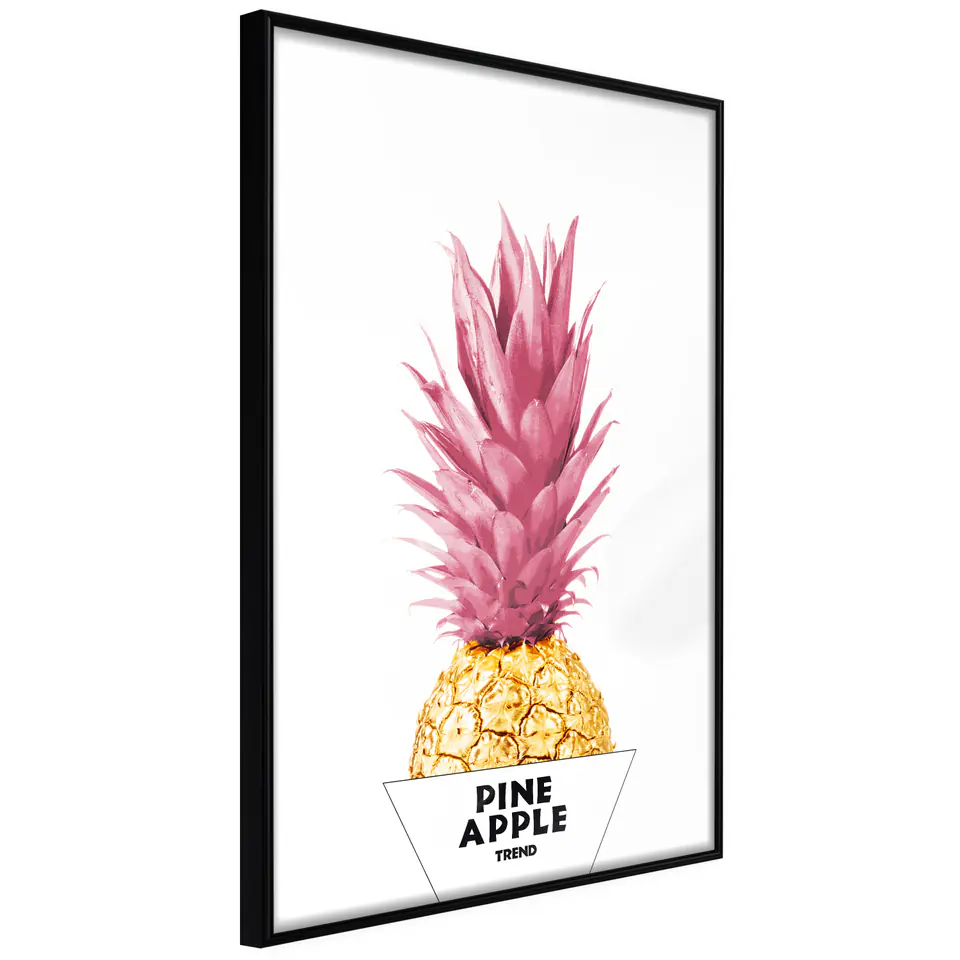 ⁨Plakat - Złoty ananas [Poster] (rozmiar 20x30, wykończenie Rama czarna)⁩ w sklepie Wasserman.eu