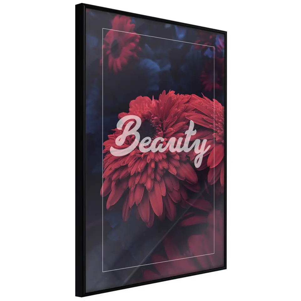 ⁨Poster - The beauty of flowers (size 40x60, finish Frame black)⁩ at Wasserman.eu