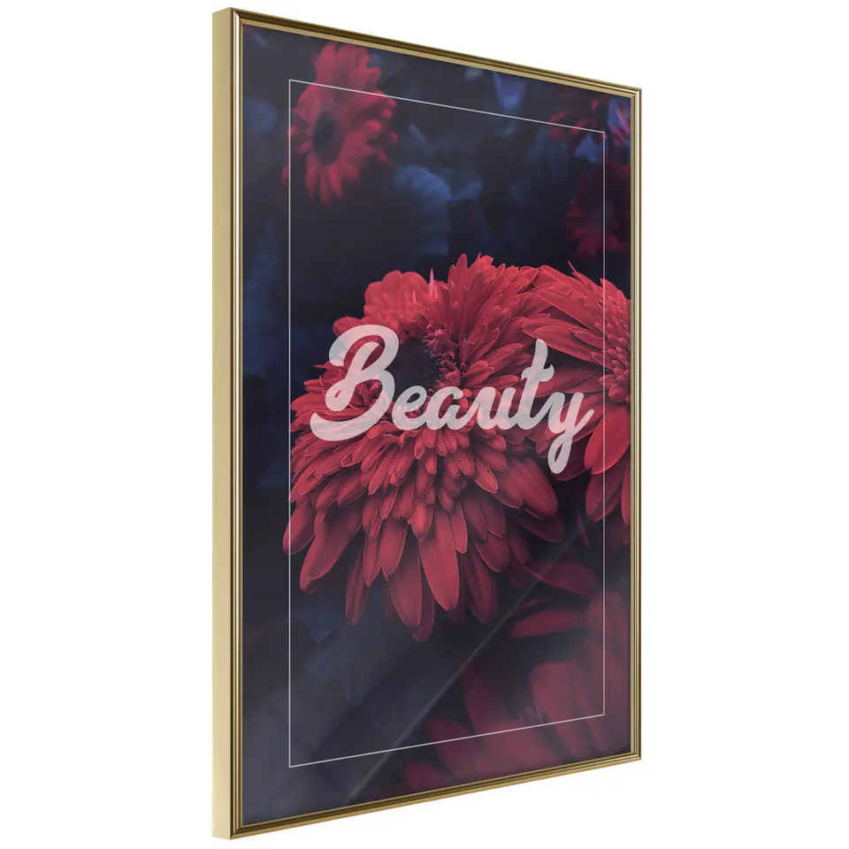 ⁨Poster - The beauty of flowers (size 20x30, finish Gold frame)⁩ at Wasserman.eu