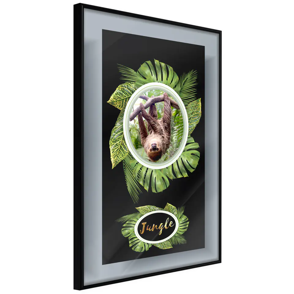 ⁨Poster - Greetings from the jungle (size 20x30, finish Frame black)⁩ at Wasserman.eu