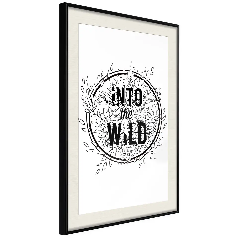 ⁨Poster - Connect with nature (size 20x30, finish Black frame with passe-partout)⁩ at Wasserman.eu
