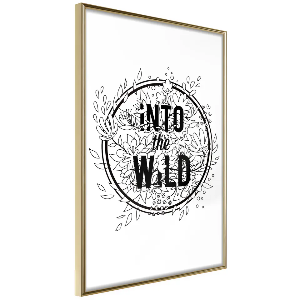 ⁨Plakat - Into the wild [Poster] (rozmiar 40x60, wykończenie Rama złota)⁩ w sklepie Wasserman.eu