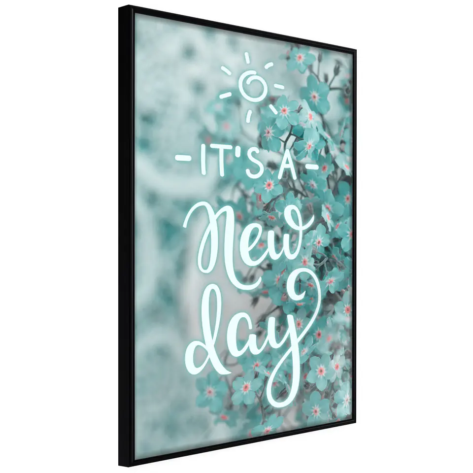 ⁨Plakat - It's a new day [Poster] (rozmiar 30x45, wykończenie Rama czarna)⁩ w sklepie Wasserman.eu