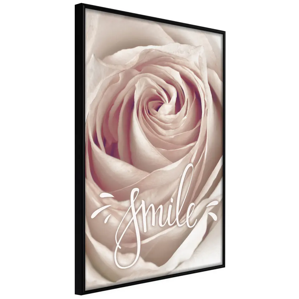 ⁨Poster - Rose with message (size 20x30, finish Frame black)⁩ at Wasserman.eu