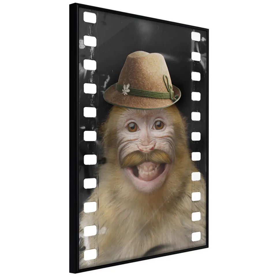 ⁨Poster - Disguised monkey (size 20x30, finish Frame black)⁩ at Wasserman.eu