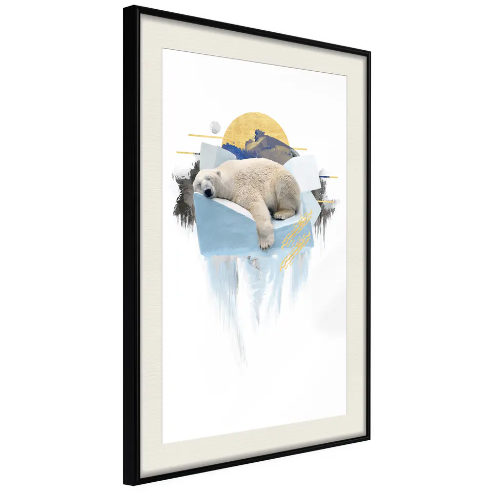 ⁨Poster - King of the Arctic (size 40x60, finish Black frame with passe-partout)⁩ at Wasserman.eu