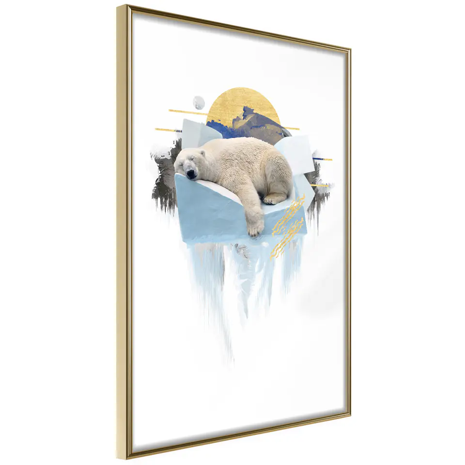 ⁨Poster - King of the Arctic (size 20x30, finish Gold frame)⁩ at Wasserman.eu