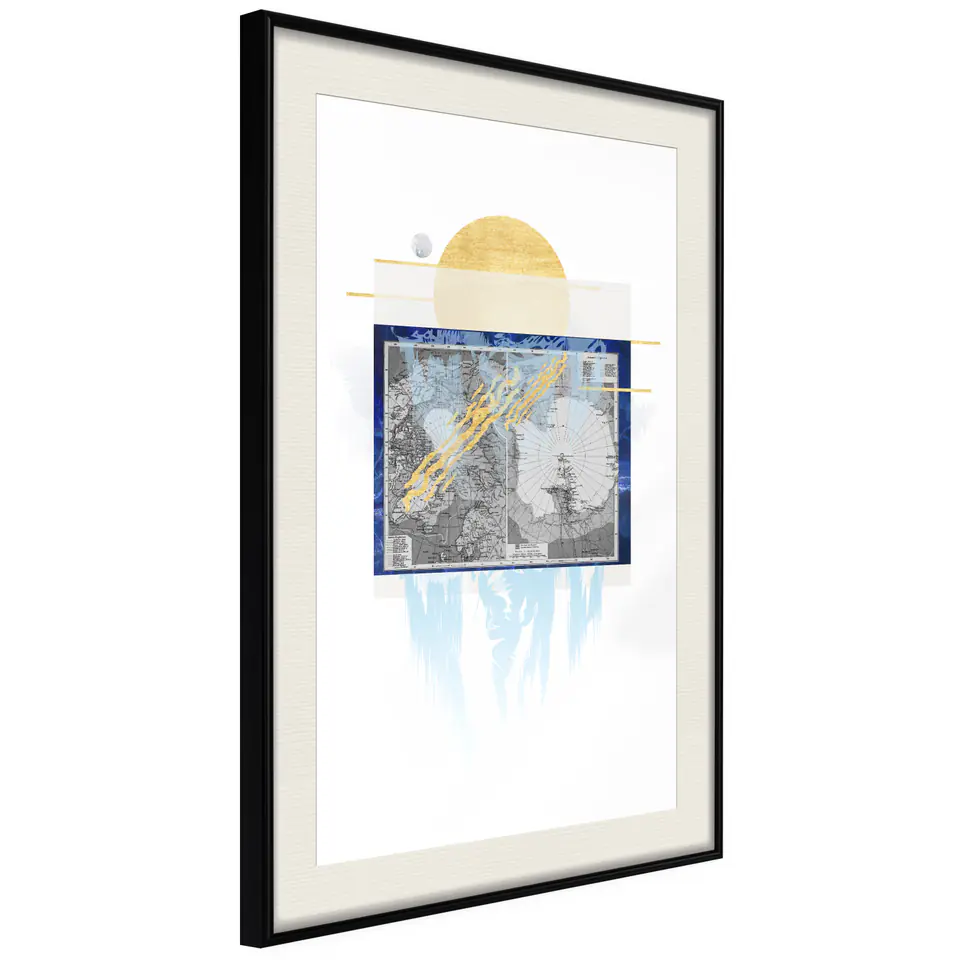 ⁨Plakat - Antarktyda [Poster] (rozmiar 20x30, wykończenie Rama czarna z passe-partout)⁩ w sklepie Wasserman.eu
