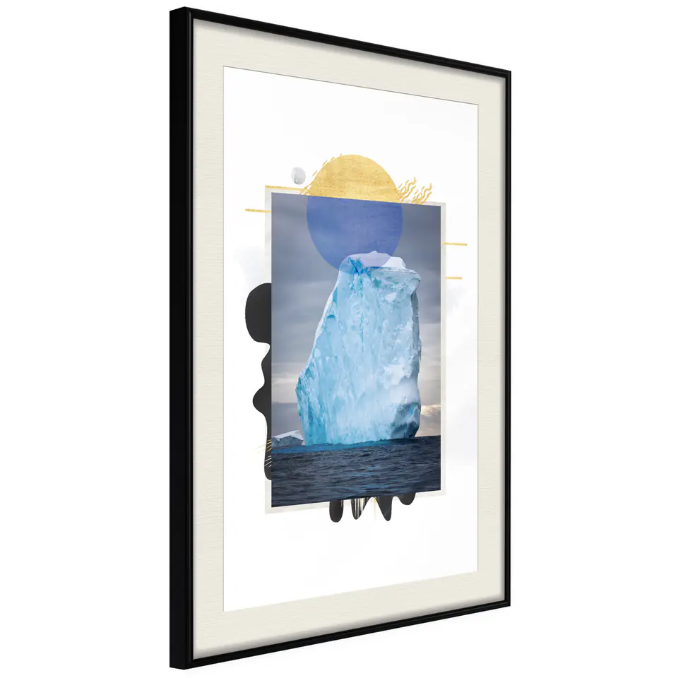 ⁨Poster - The tip of the iceberg (size 20x30, finish Black frame with passe-partout)⁩ at Wasserman.eu