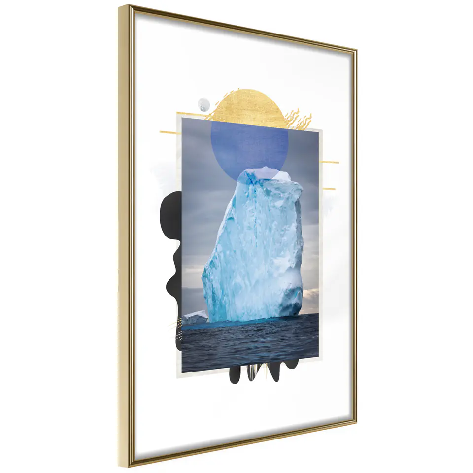 ⁨Poster - The tip of the iceberg (size 20x30, finish Gold frame)⁩ at Wasserman.eu