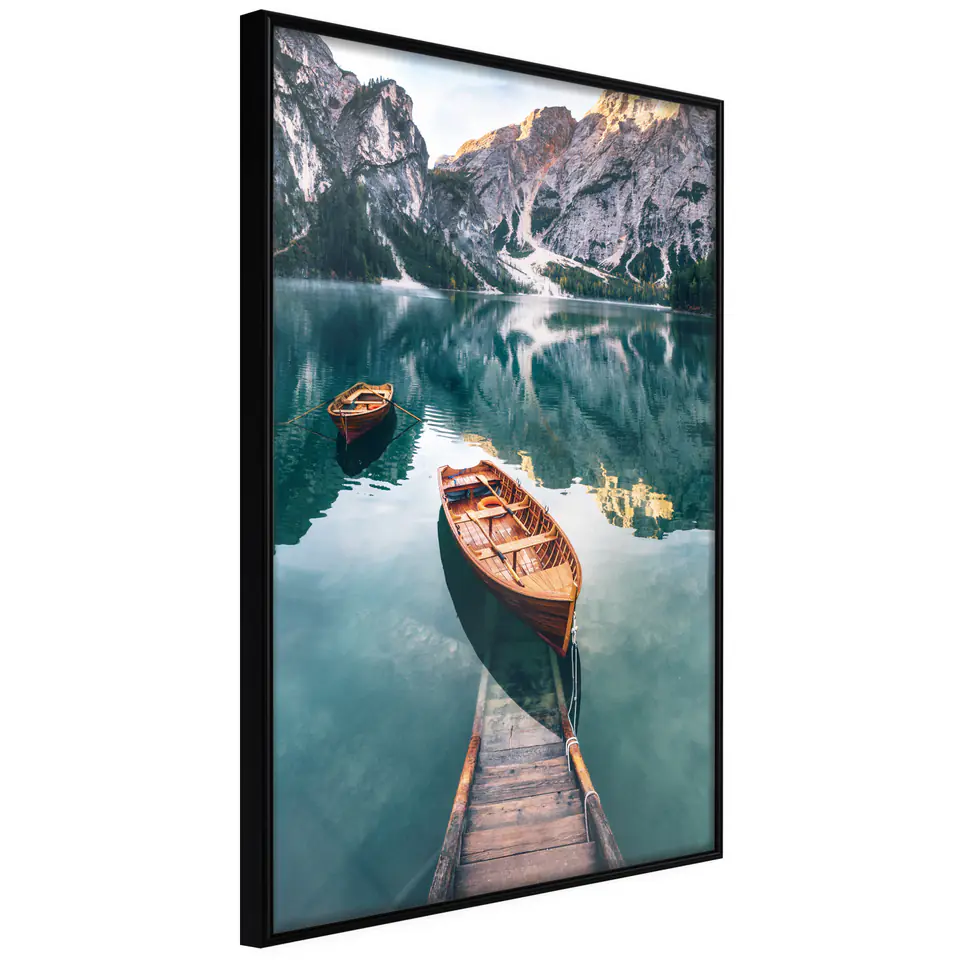 ⁨Poster - Lake in a mountain valley (size 20x30, finish Frame black)⁩ at Wasserman.eu