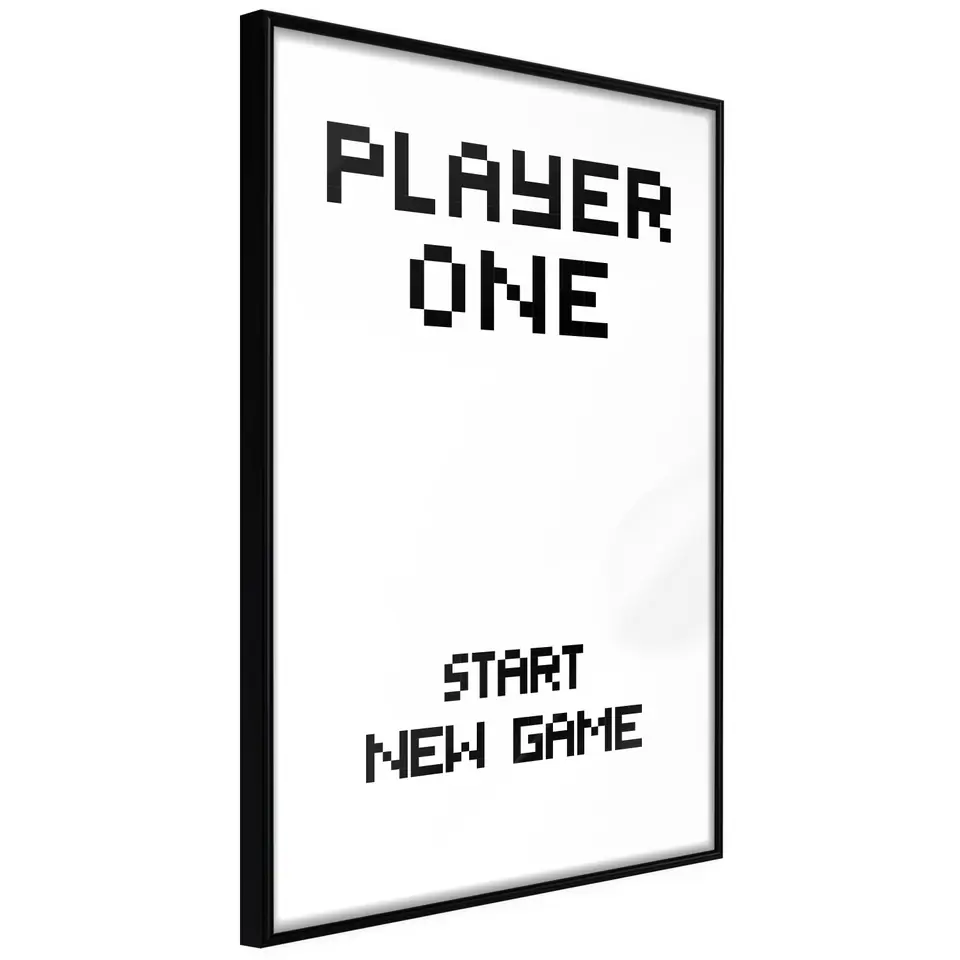 ⁨Plakat - Start new game [Poster] (rozmiar 20x30, wykończenie Rama czarna)⁩ w sklepie Wasserman.eu