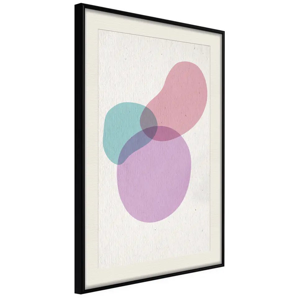 ⁨Poster - Pastel collection I (size 20x30, finish Black frame with passe-partout)⁩ at Wasserman.eu