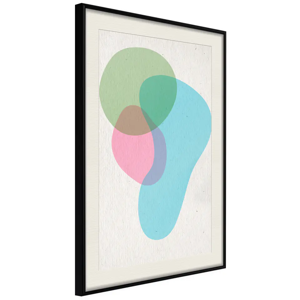 ⁨Poster - Pastel collection III (size 30x45, finish Black frame with passe-partout)⁩ at Wasserman.eu
