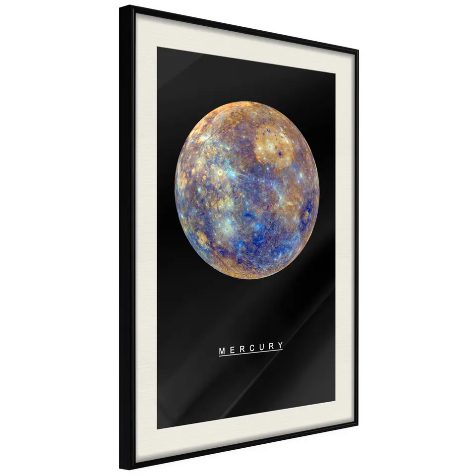 ⁨Plakat - Merkury [Poster] (rozmiar 20x30, wykończenie Rama czarna z passe-partout)⁩ w sklepie Wasserman.eu