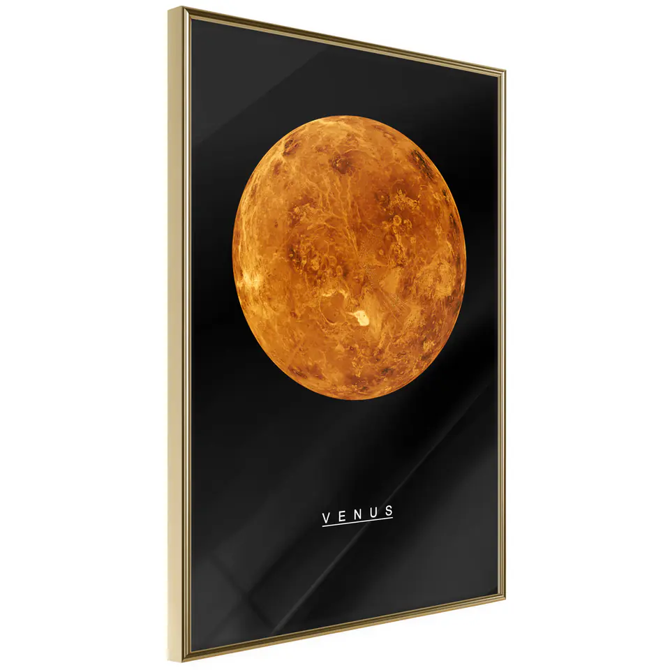 ⁨Poster - Solar System: Venus (size 20x30, finish Gold frame)⁩ at Wasserman.eu